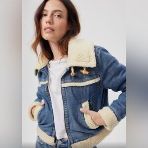 AMO Betty Shearling denim jacket.